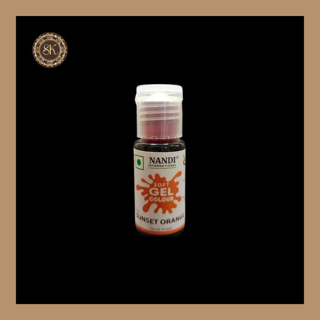 Soft Gel Colour | Sunset Orange | Brand - Nandi (20g) Sweetkraft | Baking supplies