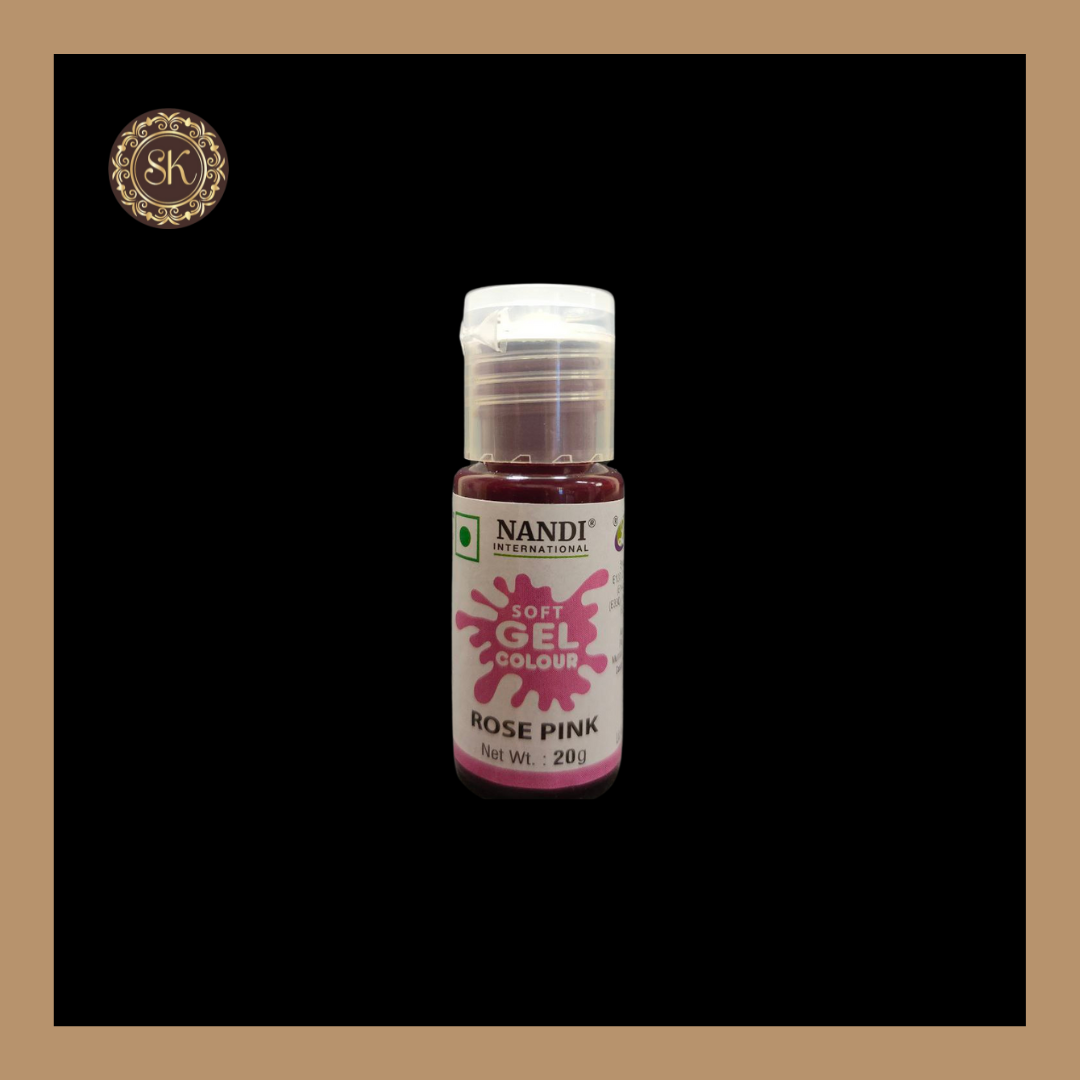 Soft Gel Colour | Rose Pink | Brand - Nandi (20g) Sweetkraft | Baking supplies