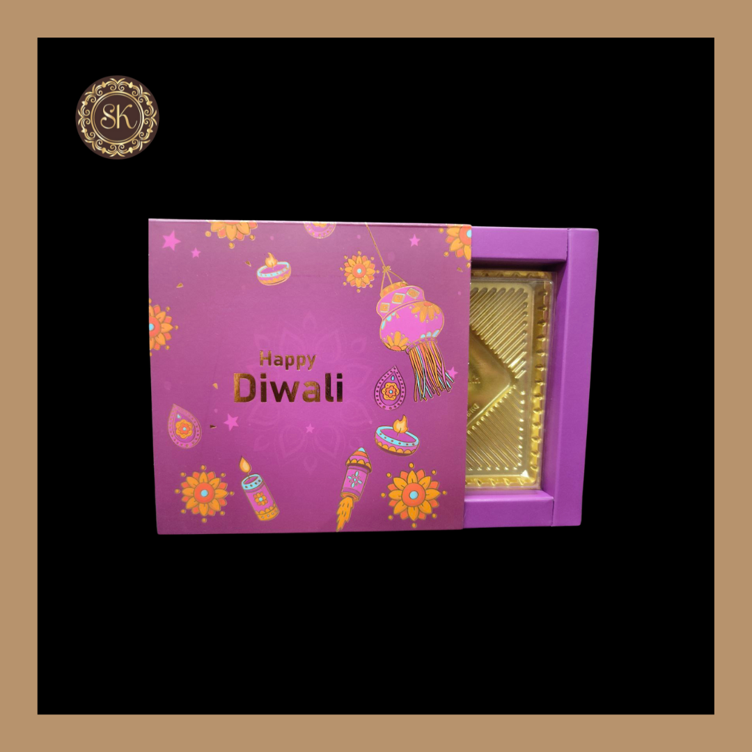 9 Cavity Diwali Box | Golden Cavity | Chocolate Box | Gift Box | Mithai Box | Purple- (Only Box) Sweetkraft | Baking supplies