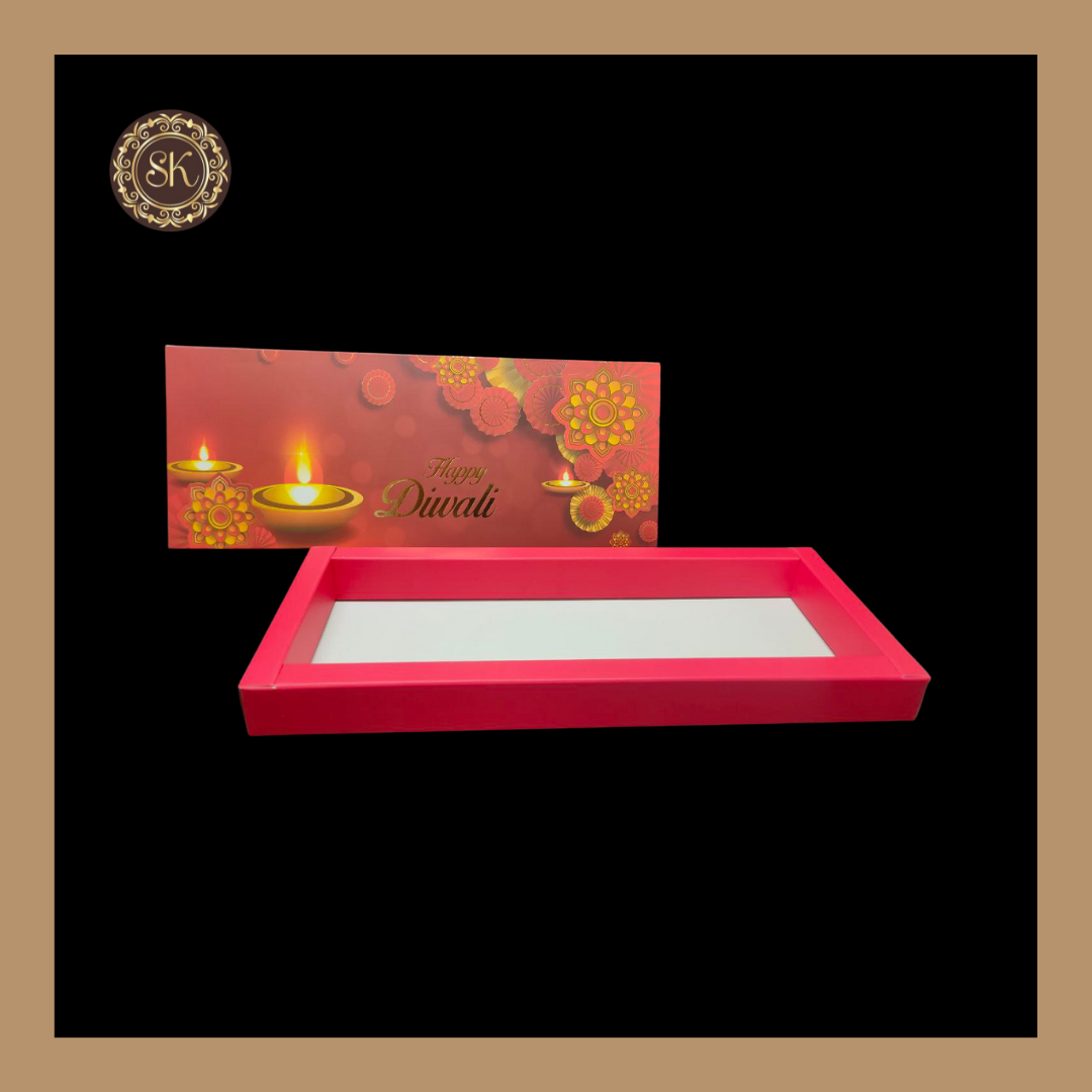 12 Cavity Diwali Box | Golden Cavity | Chocolate Box | Gift Box | Mithai Box | Red- (Only Box) Sweetkraft | Baking supplies