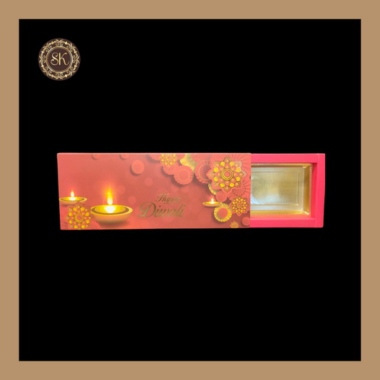 12 Partition Diwali Box | Golden Cavity | Chocolate Box | Gift Box | Mithai Box | Red- (With Tray & Lid Cover) Sweetkraft | Baking supplies