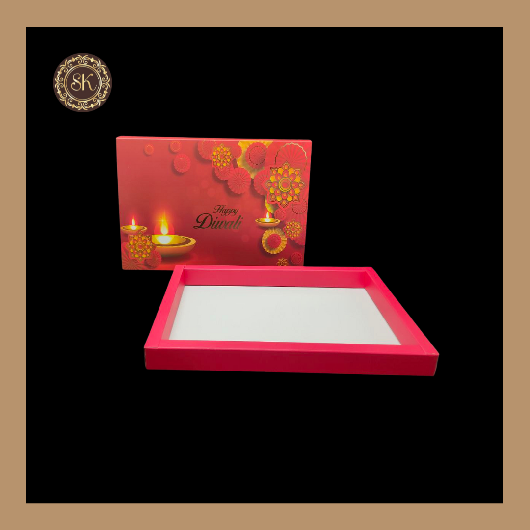 24 Cavity Diwali Box | Golden Cavity | Chocolate Box | Gift Box | Mithai Box | Red- (Only Box) Sweetkraft | Baking supplies