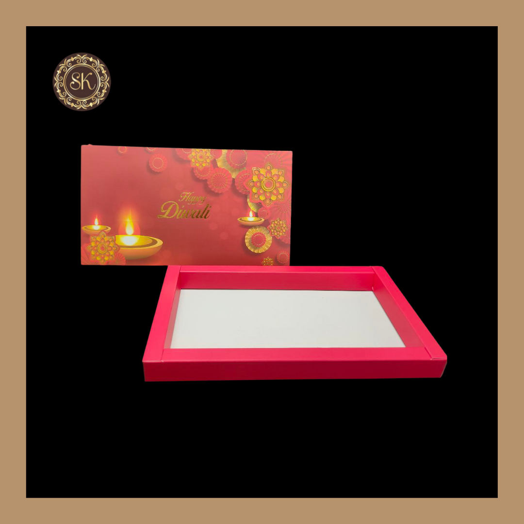 18 Cavity Diwali Box | Golden Cavity | Chocolate Box | Gift Box | Mithai Box | Red- (Only Box) Sweetkraft | Baking supplies