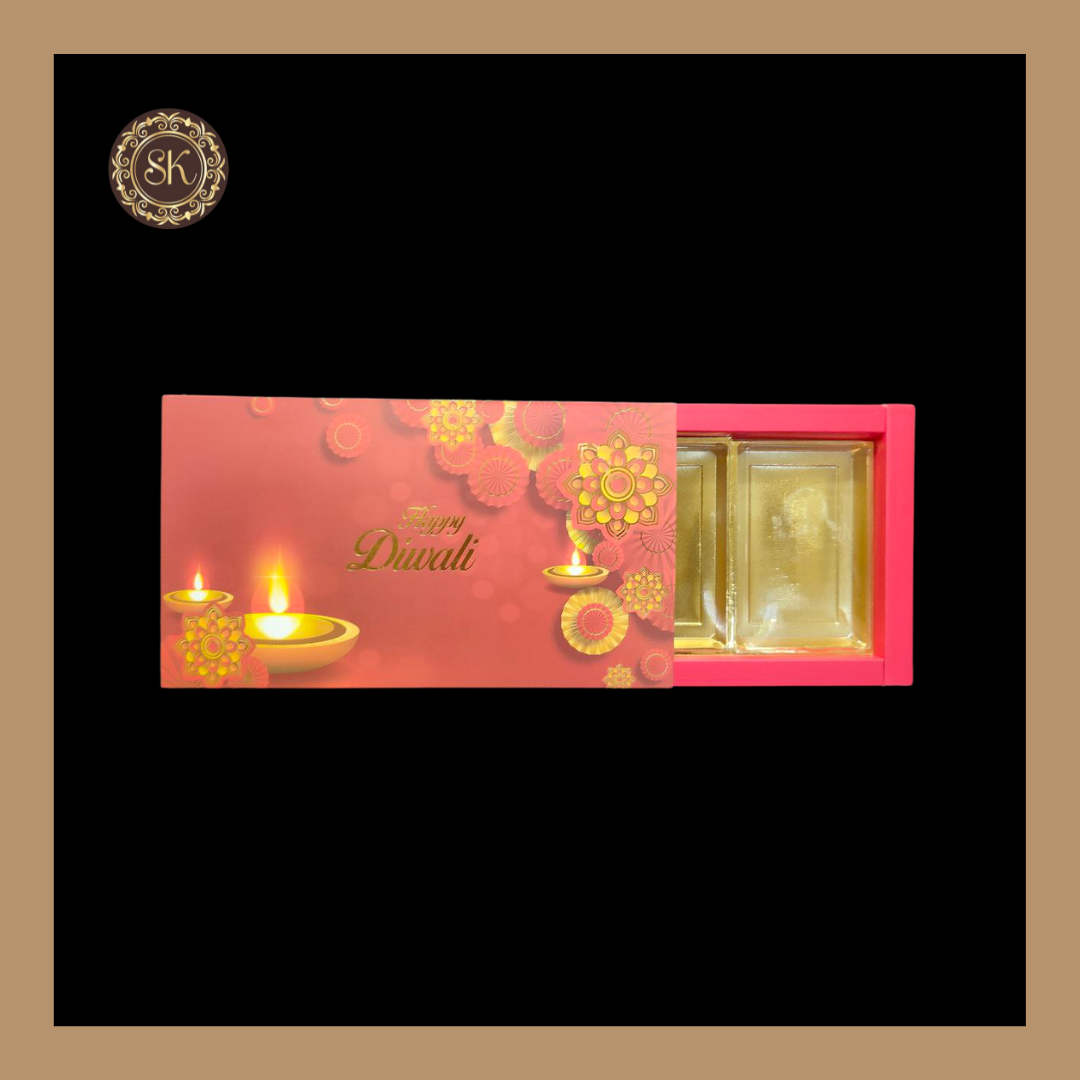 18 Cavity Diwali Box | Golden Cavity | Chocolate Box | Gift Box | Mithai Box | Red-(With Tray & Lid Cover) Sweetkraft | Baking supplies