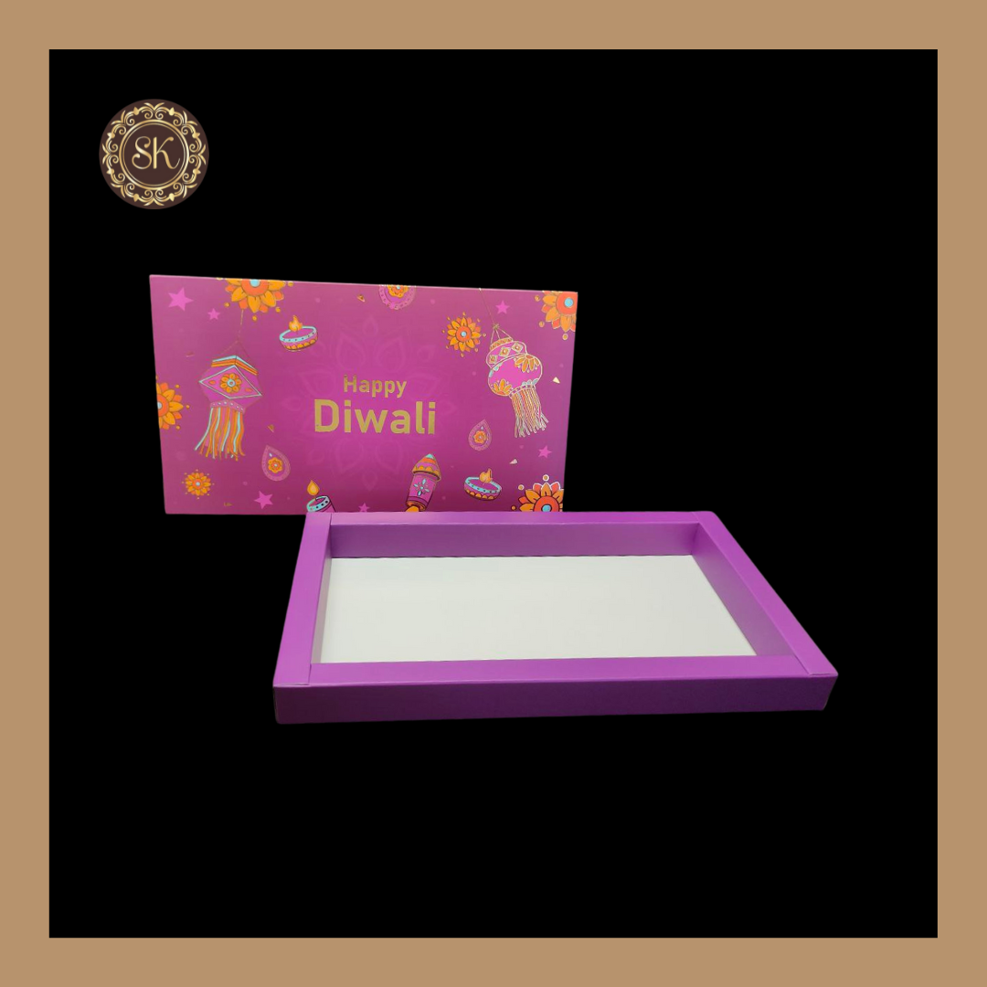 18 Cavity Diwali Box | Golden Cavity | Chocolate Box | Gift Box | Mithai Box | Purple - (Only Box) Sweetkraft | Baking supplies