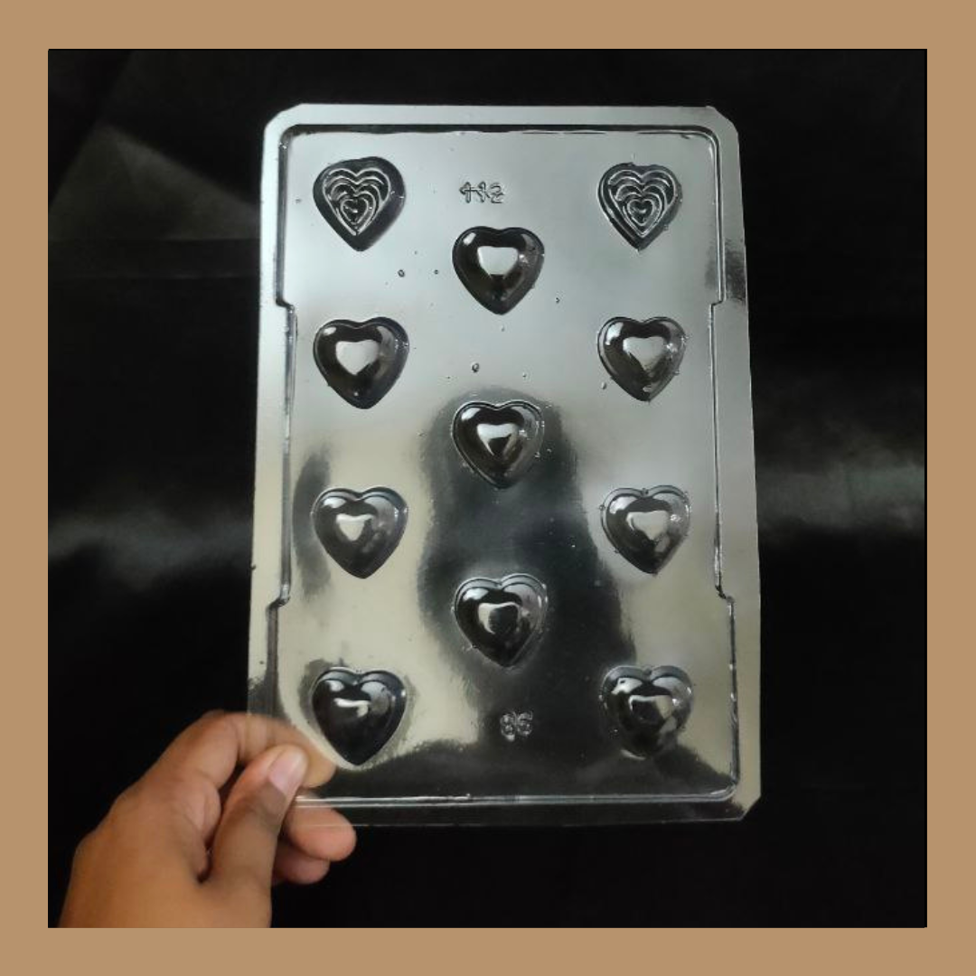 Plastic Chocolate Mould | Chocolate Heart Shaped Mould | Chocolate Plastic Mould | Plastic Molds (PM-259) Sweetkraft | Baking supplies