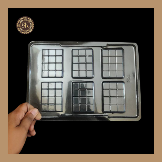 Plastic Chocolate Mould | Square Design Mould | Chocolate Plastic Mould | Plastic Molds (PM-272) Sweetkraft | Baking supplies