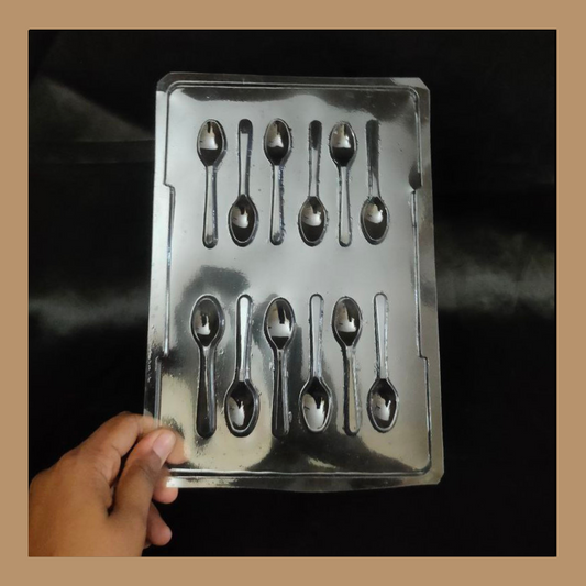 Plastic Chocolate Mould | Spoon Design Mould | Chocolate Plastic Mould | Plastic Molds (PM-275) Sweetkraft | Baking supplies