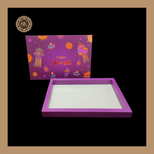 24 Cavity Diwali Box | Golden Cavity | Chocolate Box | Gift Box | Mithai Box | Purple- (Only Box) Sweetkraft | Baking supplies