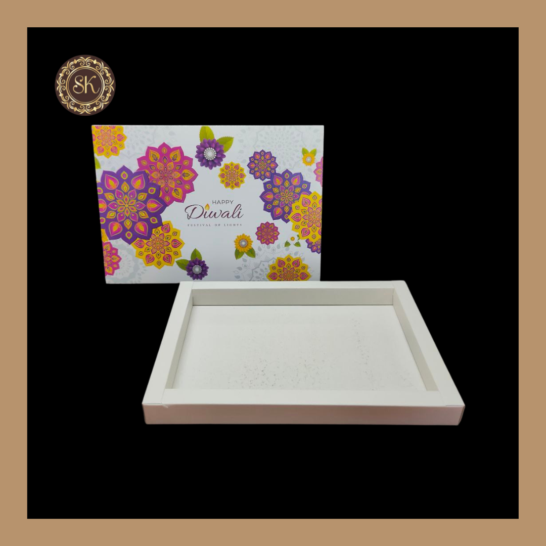 24 Cavity Diwali Box | Golden Cavity | Chocolate Box | Gift Box | Mithai Box | White- (Only Box) Sweetkraft | Baking supplies