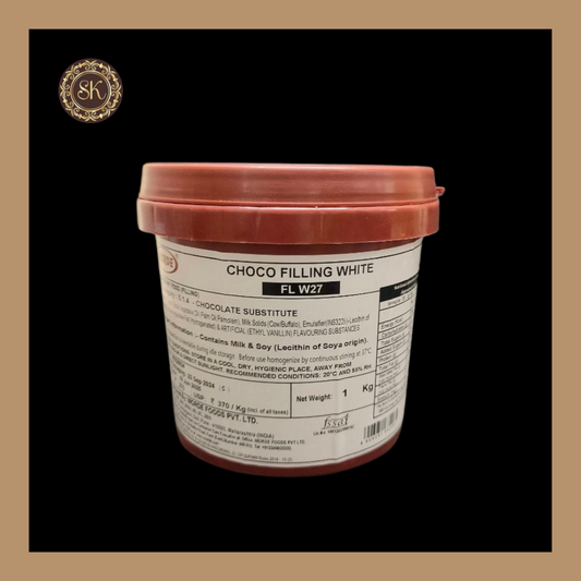 White Filling | Choco Filling White  - FL W27 | Morde - 1 kg Sweetkraft | Baking supplies