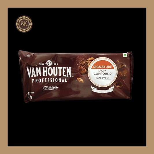 Semi-Sweet Dark Compound | Dark Compound | Vanhouten Professional - 1kg Sweetkraft | Baking supplies