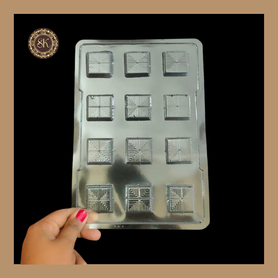 Plastic Chocolate Mould | Square Design Mould | Chocolate Plastic Mould | Plastic Molds (PM-282) Sweetkraft | Baking supplies