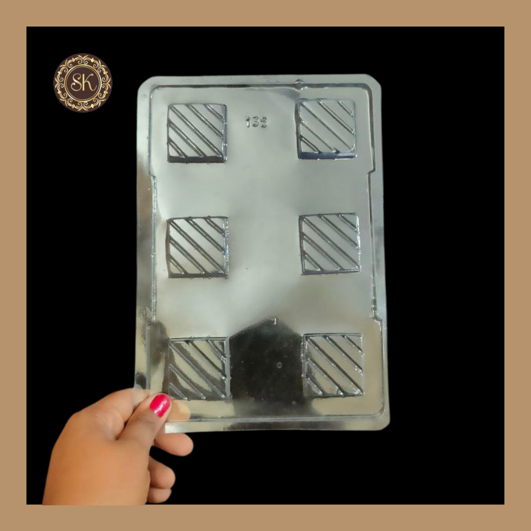 Plastic Chocolate Mould | Square Design Mould | Chocolate Plastic Mould | Plastic Molds (PM-282) Sweetkraft | Baking supplies