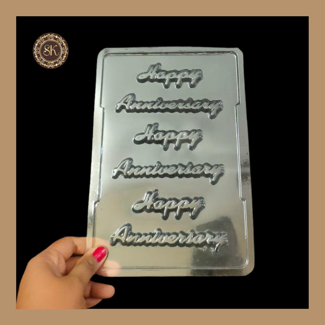 Plastic Chocolate Mould | Happy Anniversary Mould | Chocolate Plastic Mould | Plastic Molds (PM-287) Sweetkraft | Baking supplies