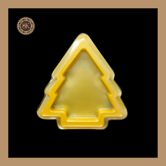 Mini Xmas Tree Chocolate Box | Golden Chocolate Box | Plastic Chocolate Box | Pack of 10 Pieces Sweetkraft | Baking supplies