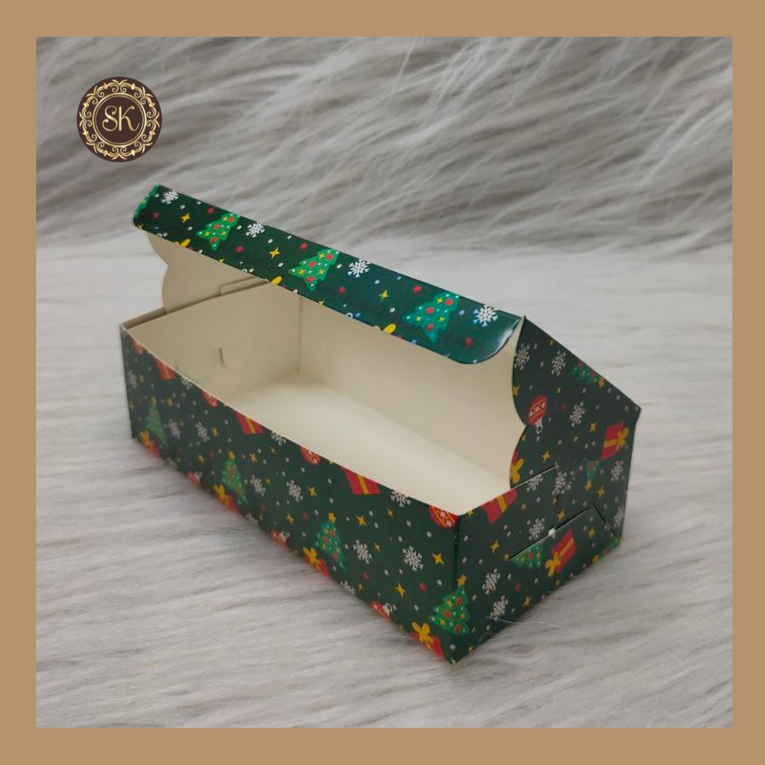 2 Christmas Print Brownie Box | Christmas Brownie Box | Green Brownie box Sweetkraft | Baking supplies