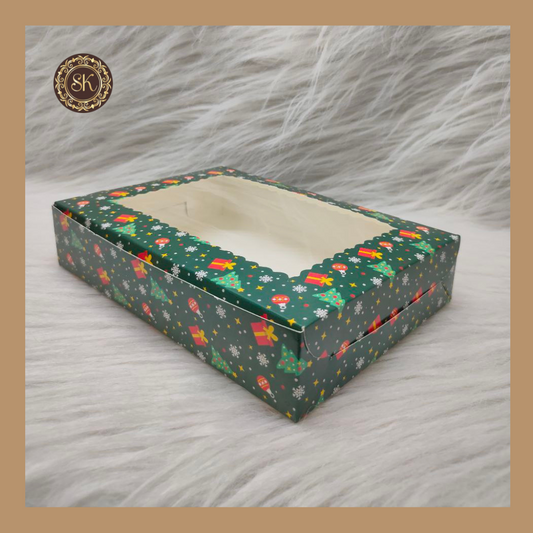 6 Christmas Print Brownie Box | Christmas Brownie Box | Green Brownie box Sweetkraft | Baking supplies