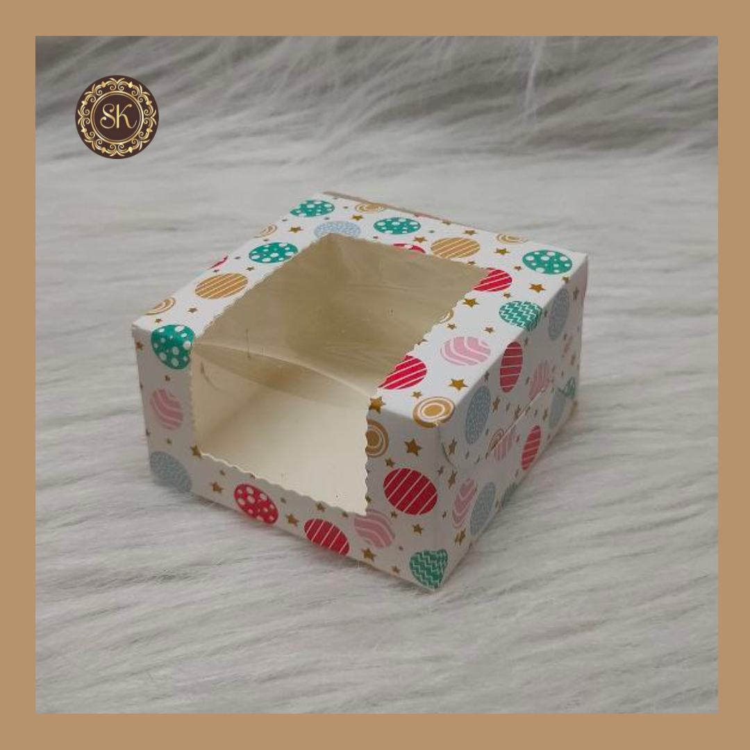 1 Christmas Print Brownie Box | Christmas Brownie Box | Whtie Brownie box Sweetkraft | Baking supplies