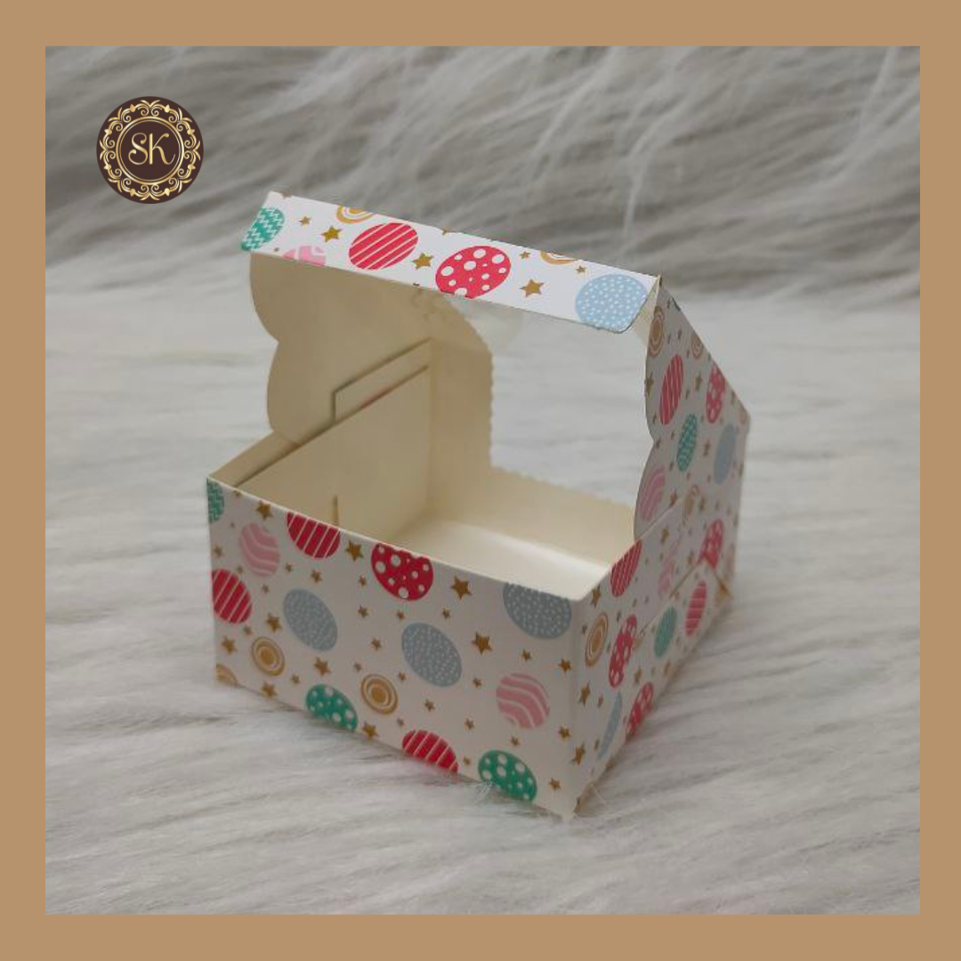 1 Christmas Print Brownie Box | Christmas Brownie Box | Whtie Brownie box Sweetkraft | Baking supplies