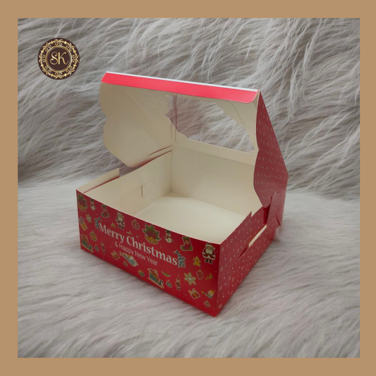 1/2kg Cake Box | Xmas Cake Box | Christmas Cake Box | Red Christmas Cake Box Sweetkraft | Baking supplies