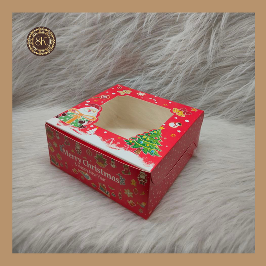 1/2kg Cake Box | Xmas Cake Box | Christmas Cake Box | Red Christmas Cake Box Sweetkraft | Baking supplies