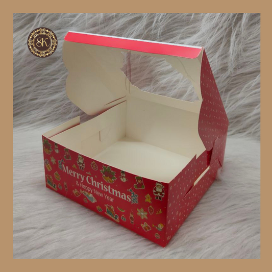 1kg Cake Box | Xmas Cake Box | Christmas Cake Box | Red Christmas Cake Box Sweetkraft | Baking supplies