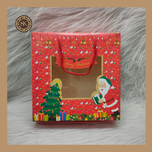 Christmas Print Hamper Box | Xmas Box | Christmas Hamper Box | Red Trunk Box | Size-10x10x4inch Sweetkraft | Baking supplies