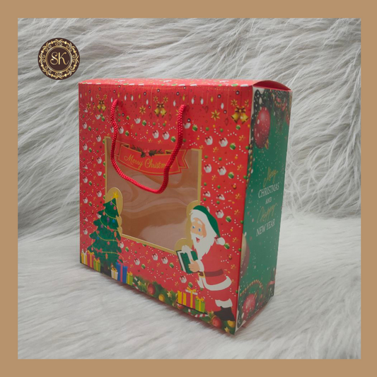 Christmas Print Hamper Box | Xmas Box | Christmas Hamper Box | Red Trunk Box | Size-10x10x4inch Sweetkraft | Baking supplies