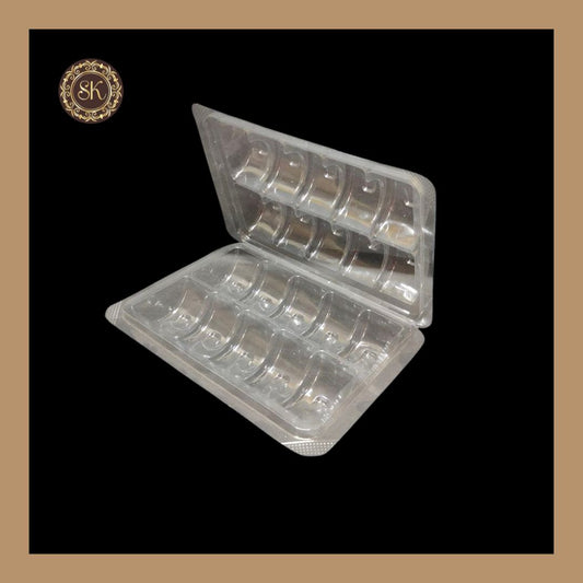 10 Macaron PVC Box | Macaron Box |  Black | With Lid - Pack Of 10 Pieces (MF-003) Sweetkraft | Baking supplies