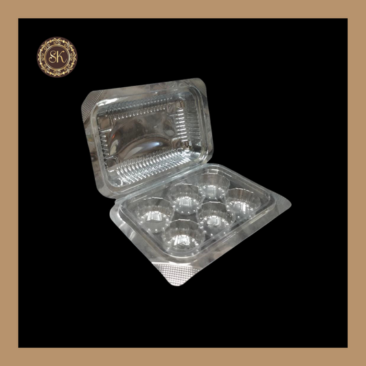 6 Mini Plastic Cupcake Box | Transparent Box | Cupcake Box-003-MF02 Sweetkraft | Baking supplies