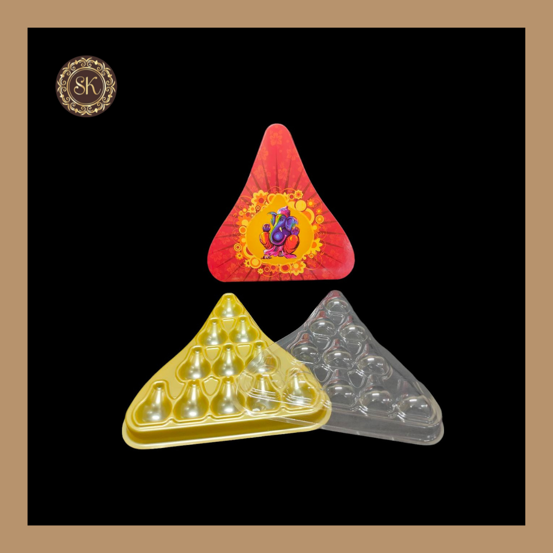 11 Cavity Red Modak Box | Modak Shape Box | Modak Box Cavity Tray With ...