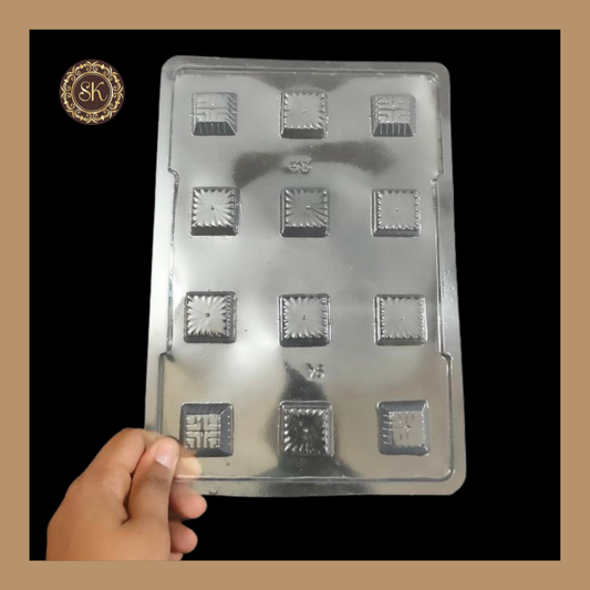 Plastic chocolate mould | Square Mould | Chocolate Heart Plastic Mould | Plastic molds (PM-253) Sweetkraft | Baking supplies
