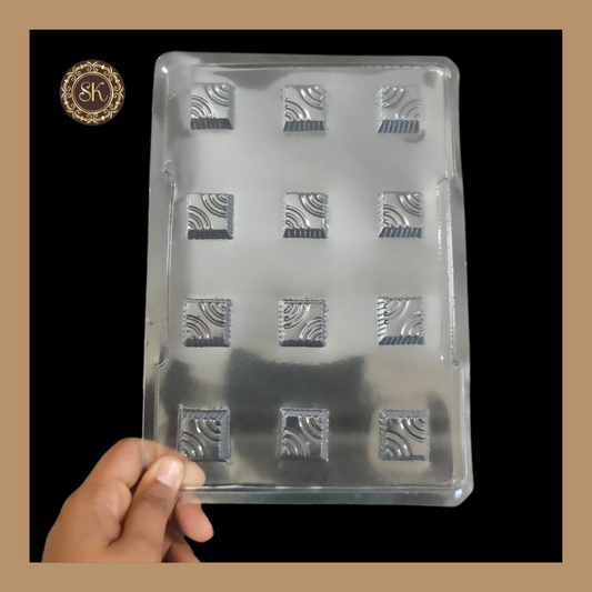 Plastic chocolate mould | Square Design Mould | Chocolate Plastic Mould | Plastic molds (PM-255) Sweetkraft | Baking supplies