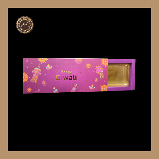 12 Partition Diwali Box | Golden Cavity | Chocolate Box | Gift Box | Mithai Box | Purple- (With Tray & Lid Cover) Sweetkraft | Baking supplies