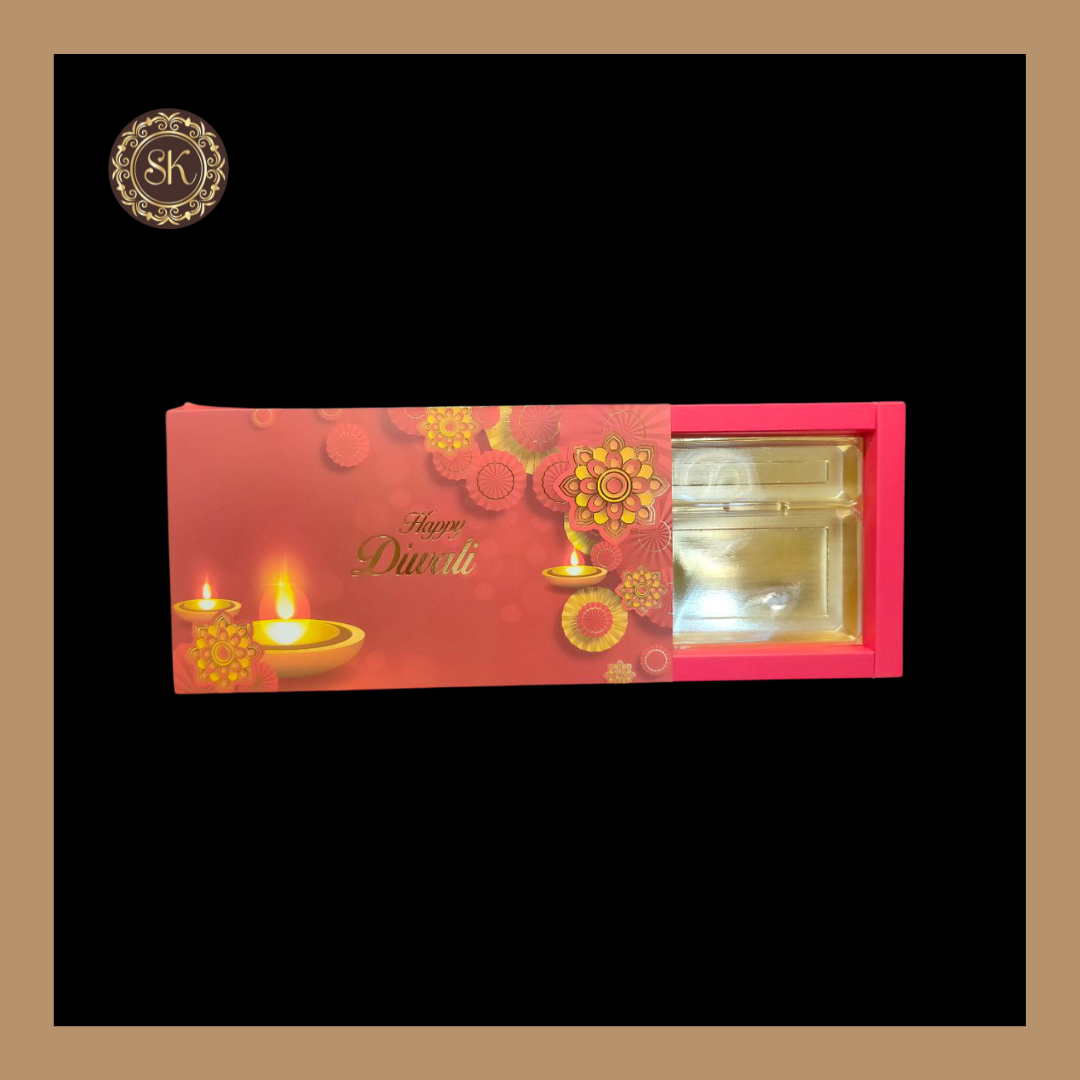 18 Cavity Diwali Box | Golden Cavity | Chocolate Box | Gift Box | Mithai Box | Red-(With Tray & Lid Cover) Sweetkraft | Baking supplies