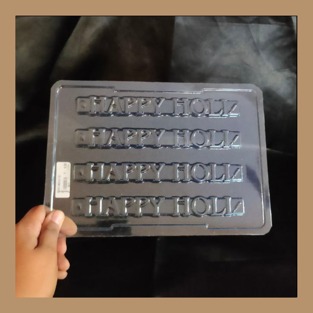 Plastic chocolate mould | Happy Holi | Chocolate Plastic Mould | Plastic molds (PM-270) Sweetkraft | Baking supplies