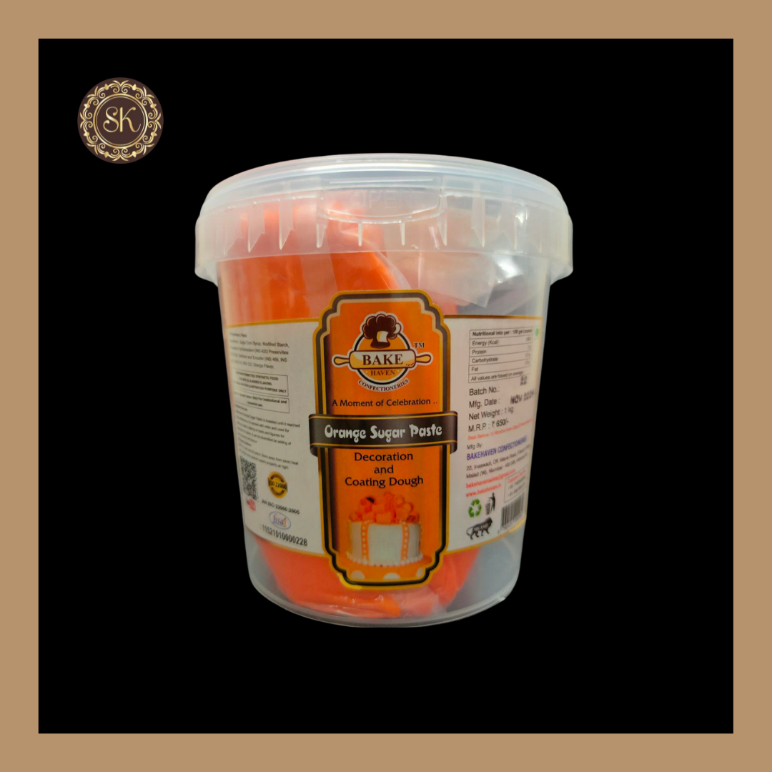 Orange Fondant | Sugar Paste | Bake Haven - 1kg Sweetkraft | Baking supplies