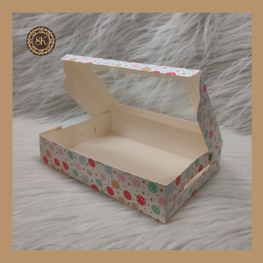 6 Christmas Print Brownie Box | Christmas Brownie Box | Whtie Brownie box Sweetkraft | Baking supplies