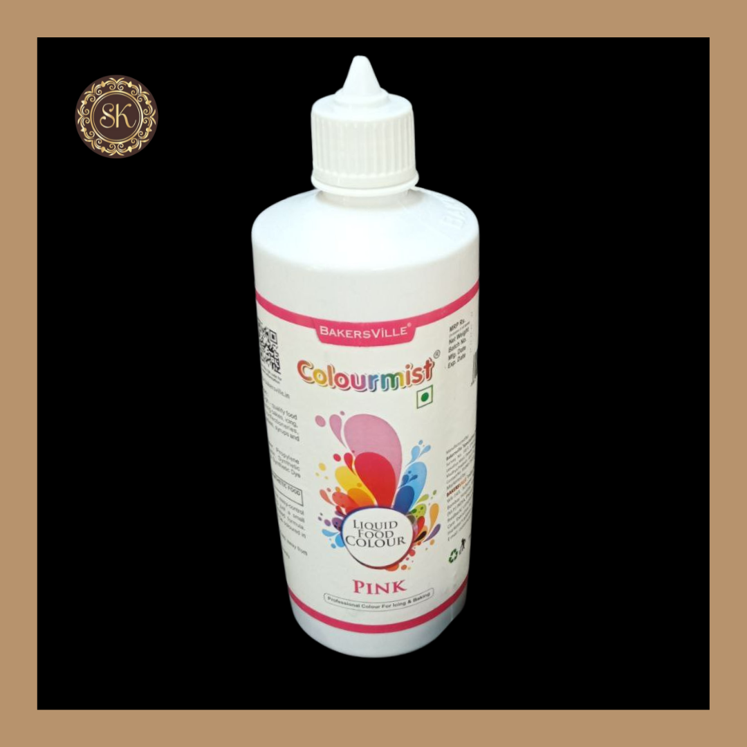 Liquid Food Colour | Pink Colour | Bakers Ville - 500gms Sweetkraft | Baking supplies