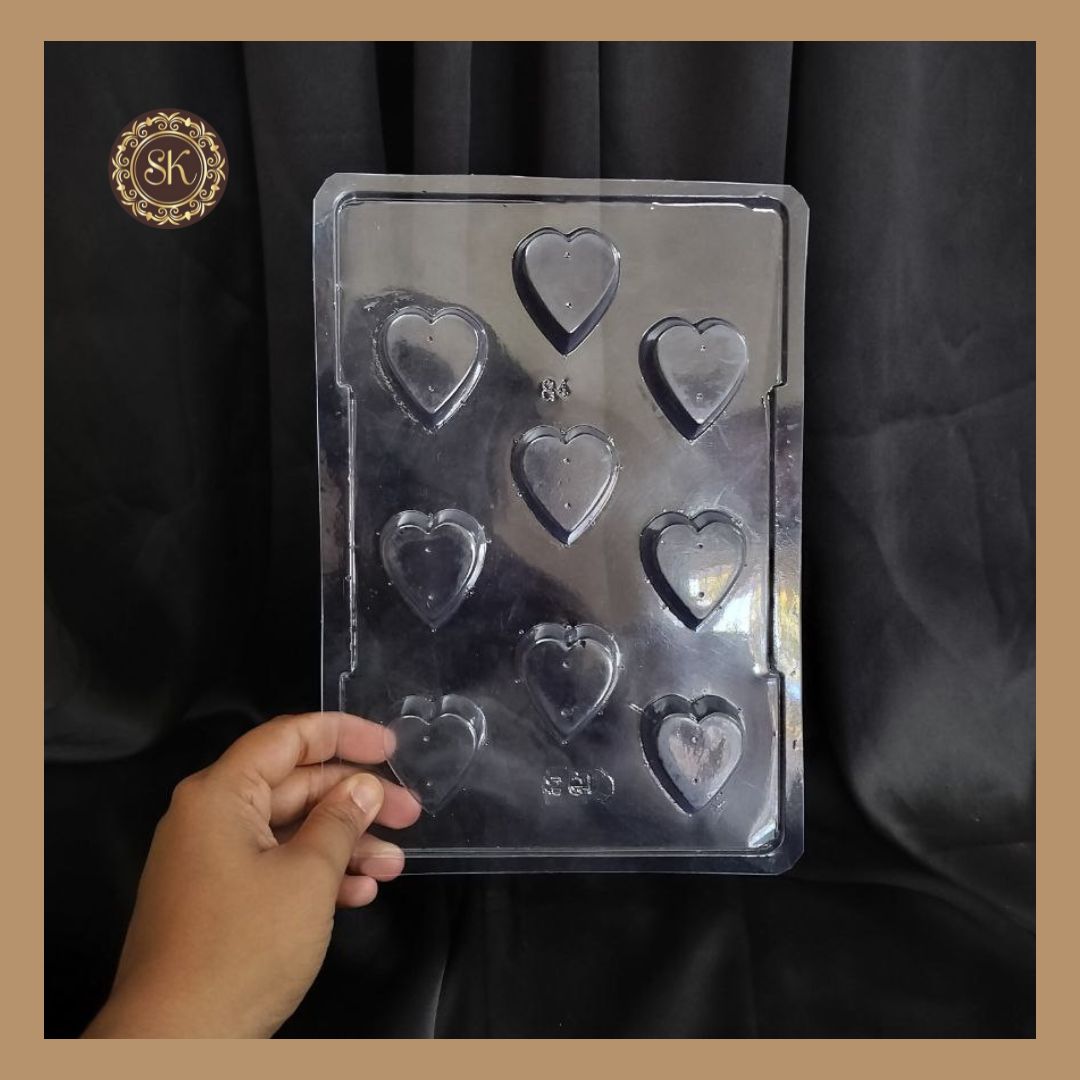 Plastic chocolate mould | Heart Shape Plastic Mold | Valentine Plastic Mold | Plastic molds  (PM-020) Sweetkraft | Baking supplies