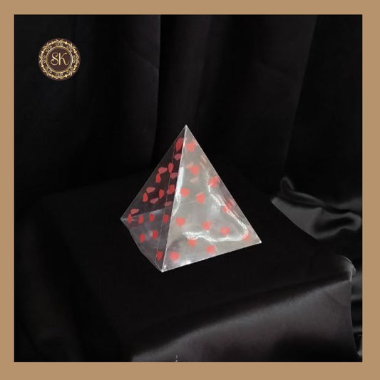 Triangle Heart Box - 050B01 PVC | Heart Box | Chocolate Box | Triangle Box | Red Colour - 5 Pieces & 10 Pieces Sweetkraft | Baking supplies