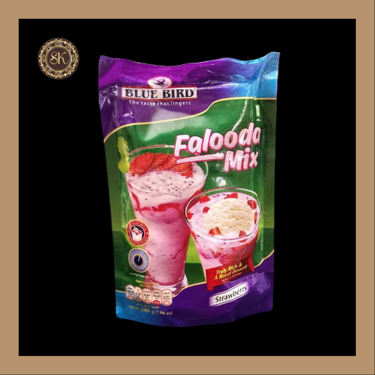 Rose Falooda | Falooda Mix | Instant Falooda Mix | Blue Bird - 200gms Sweetkraft | Baking supplies