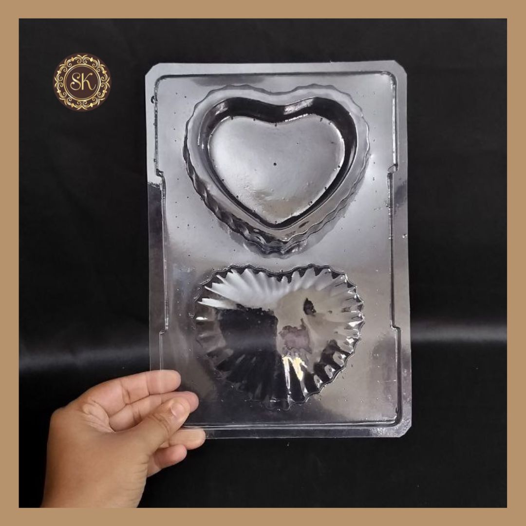 Plastic chocolate mould | Cacao | Box Heart Shape Mold | Valentine Plastic Mold | Plastic molds  (PM-035) Sweetkraft | Baking supplies