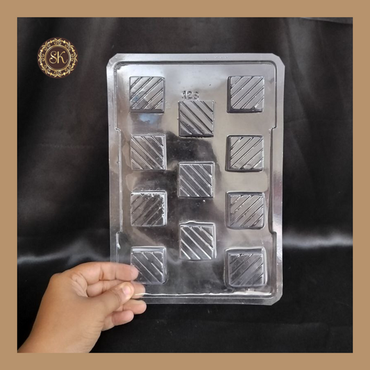 Plastic chocolate mould | Square Chocolate Mold | Square Chocolate Plastic Mold | Plastic molds  (PM-067) Sweetkraft | Baking supplies