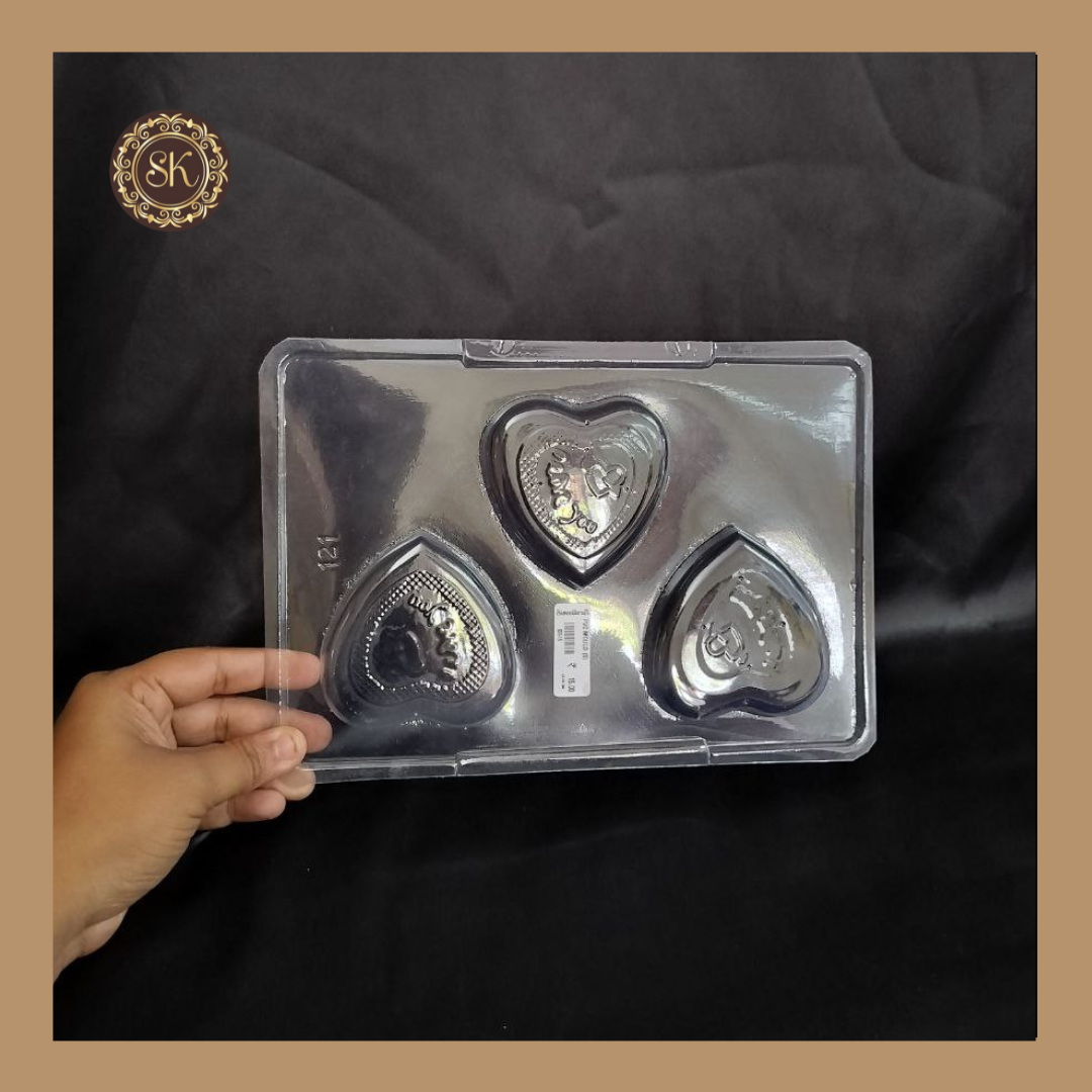 Plastic chocolate mould | Heart Design Chocolate Mould | Chocolate Plastic Mold | Plastic molds  (PM-114) Sweetkraft | Baking supplies