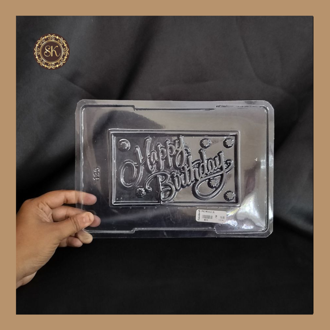 Plastic chocolate mould | Happy Anniversary Chocolate Bar Mould | Chocolate Plastic Mold | Plastic molds  (PM-124) Sweetkraft | Baking supplies