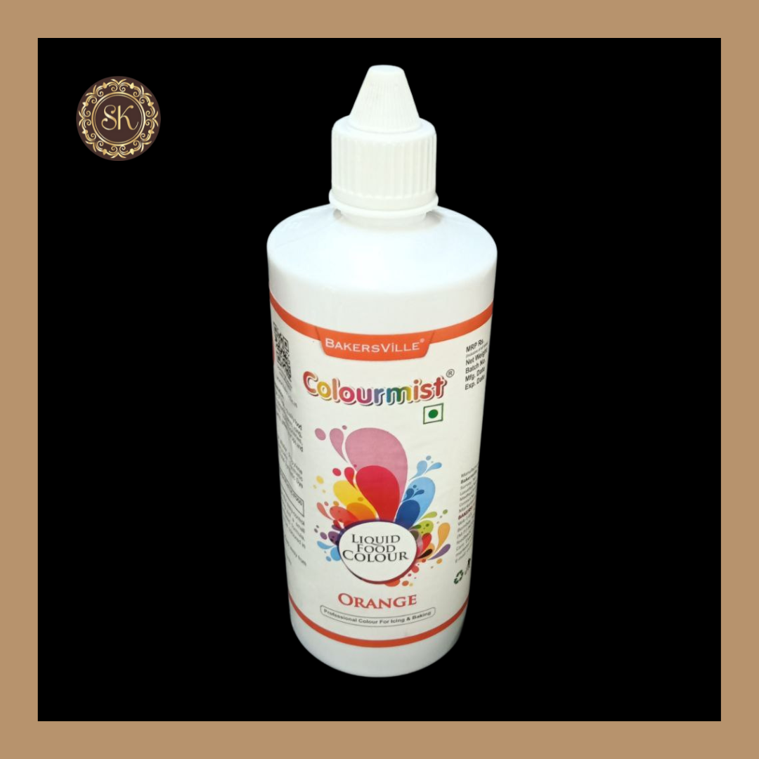 Liquid Food Colour | Orange Colour | Bakers Ville - 500gms Sweetkraft | Baking supplies