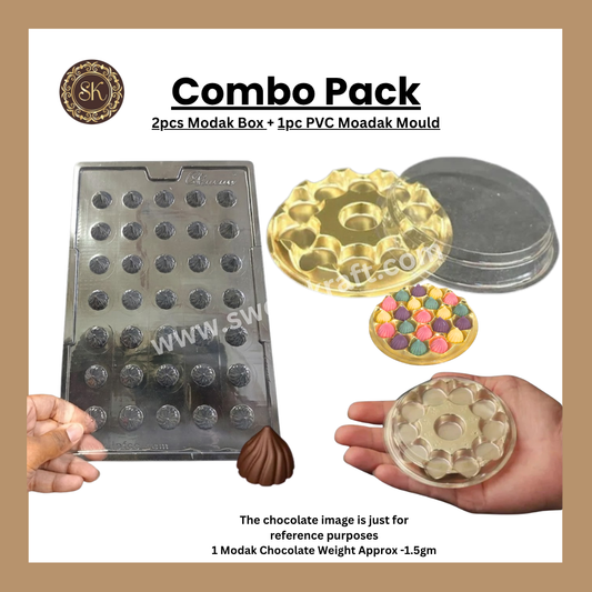 11 Cavity Modak Combo Pack | Modak Mould | Mini 11 Cavity Box | PVC Modak Mould | Chocolate Mould