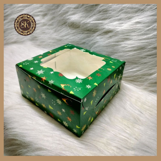 Xmas Boxes | Cake Box | Christmas Cake Boxes | Cookies boxes | Gift Boxes | Square Shape - Pack of 5 Pieces, 10 Pieces, 25 Pieces, 50 Pieces.